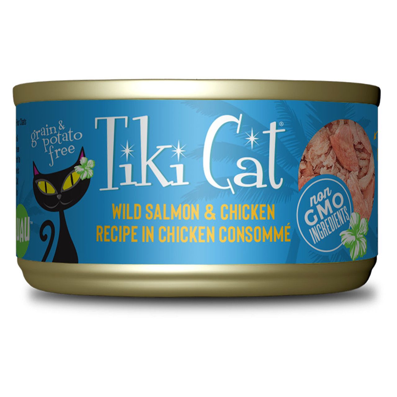 TIKI CAT LUAU GF SALMON/CHICKEN 2.8OZ