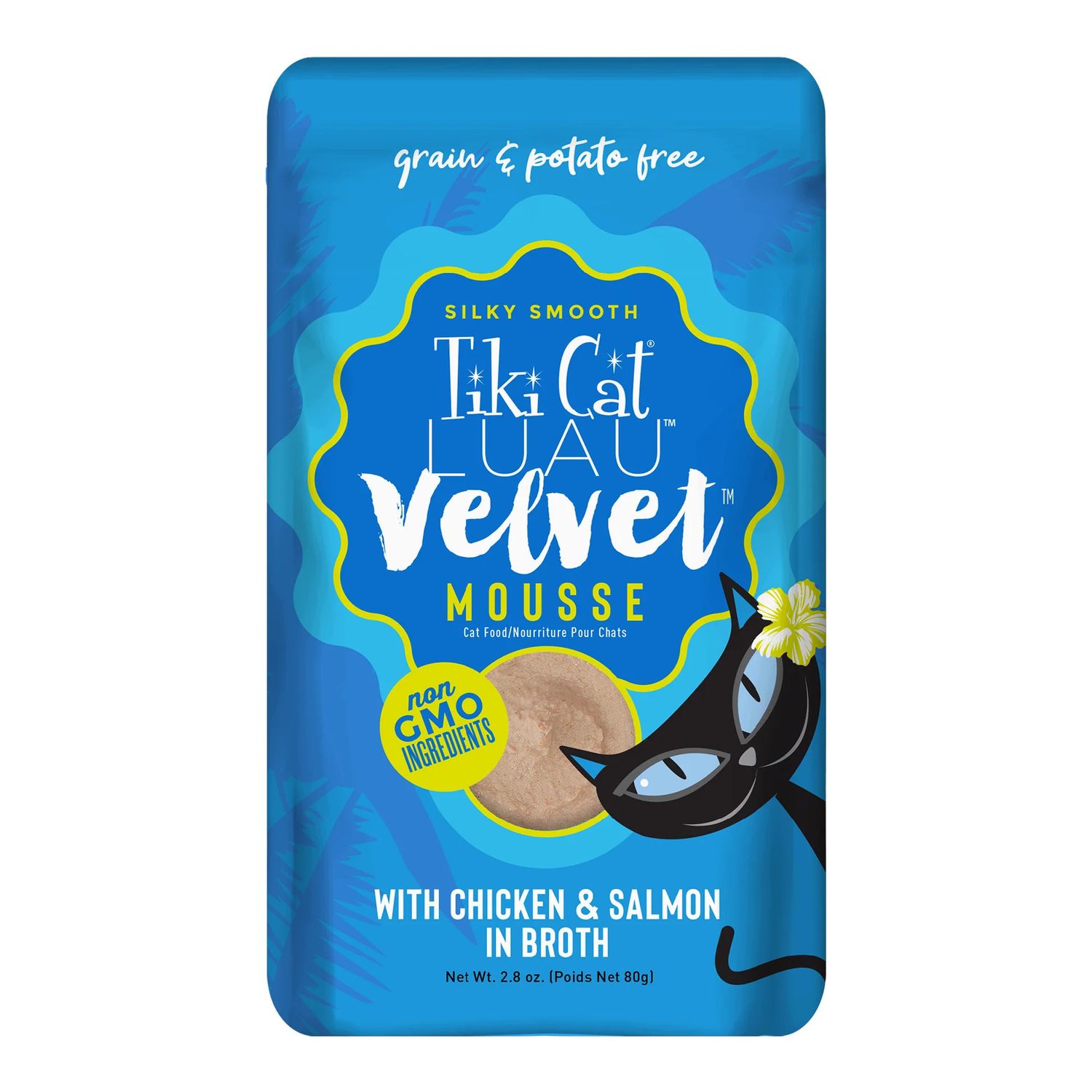TIKI CAT VELVET MOUSSE GF CHK/SLM PCH 2.8OZ
