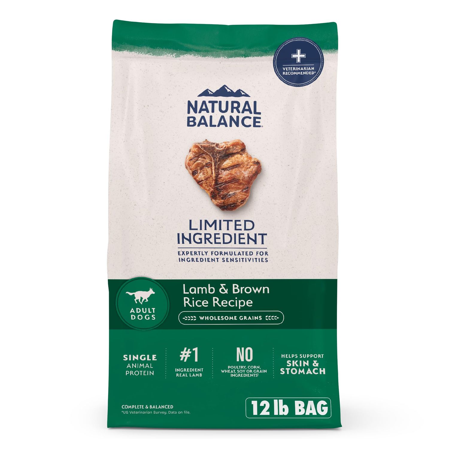 NATURAL BALANCE DOG LID L/RICE 12#