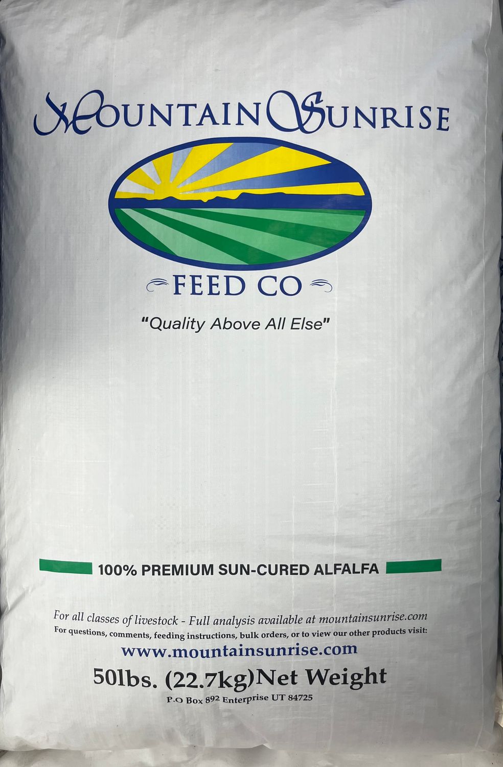 MOUNTAIN SUNRISE ALF PELLETS 50#
