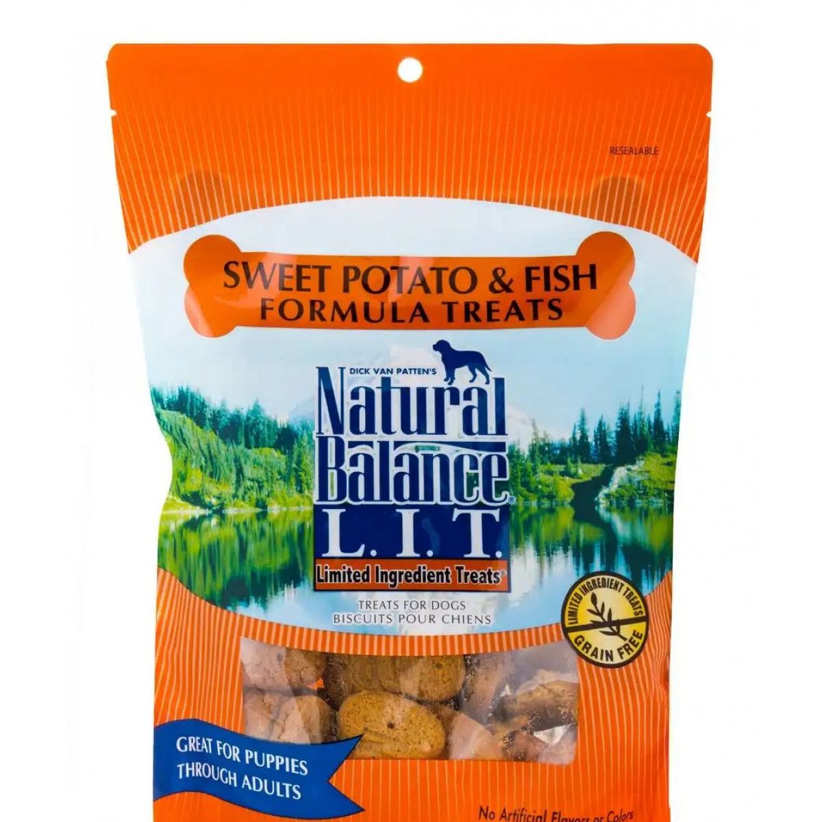 NATURAL BALANCE DOG TRT SWP/FISH 14OZ