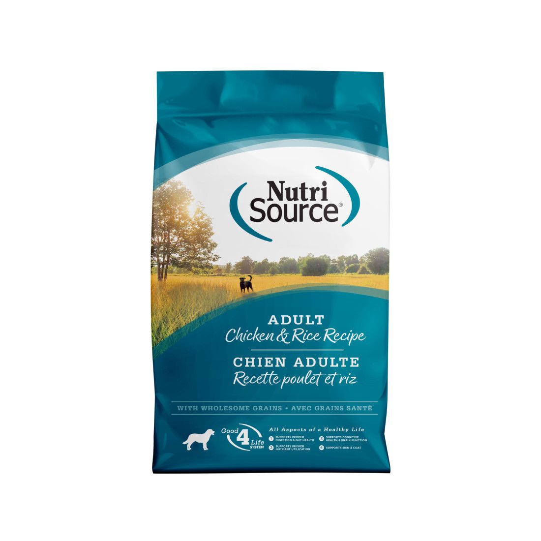 NUTRISOURCE DOG CHK/RICE 4#