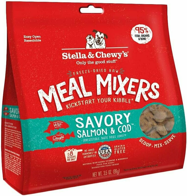 Stella & Chewy | Meal Mixers Freeze-Dried Raw - Savory Salmon and Cod