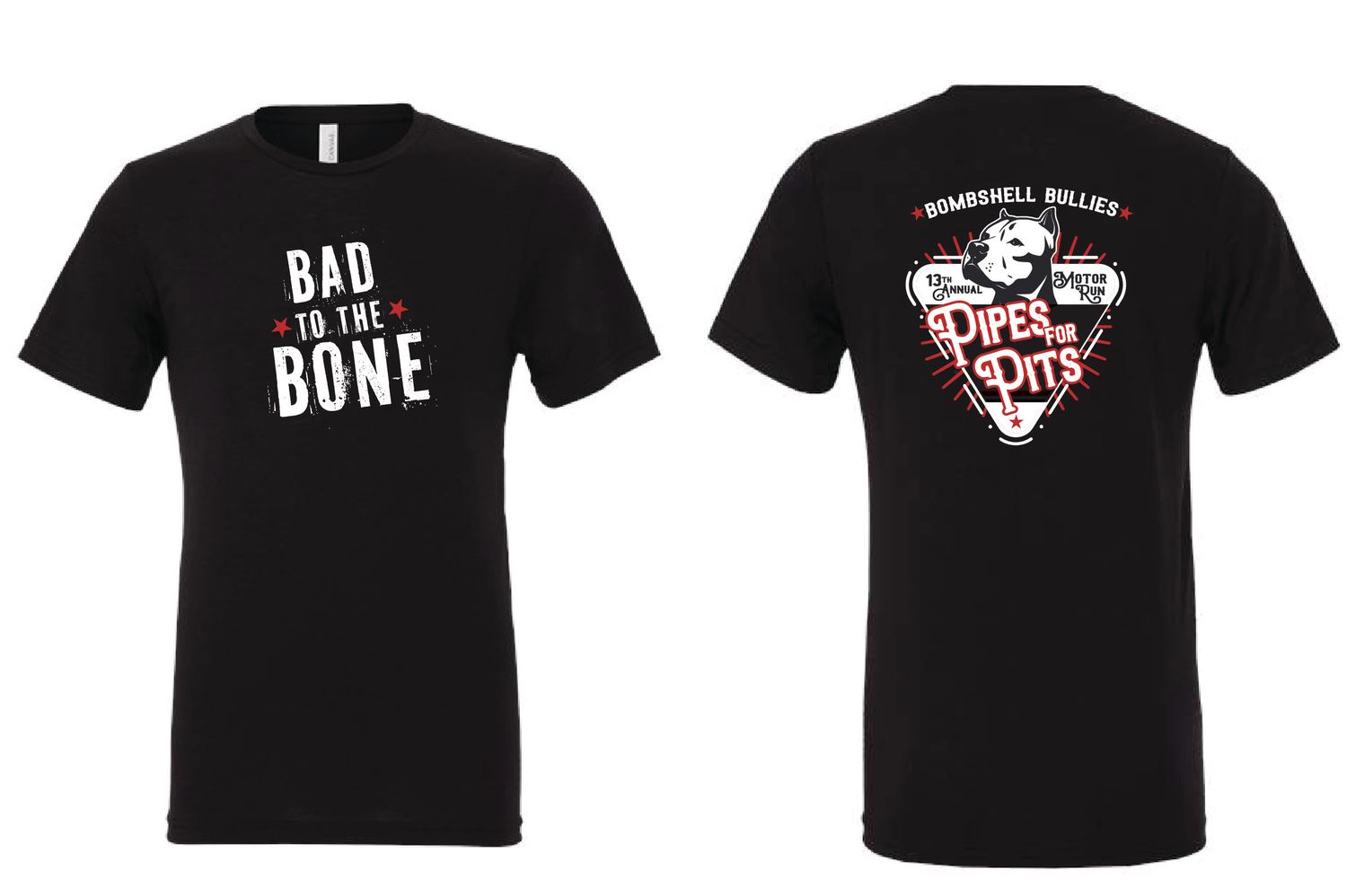 13th Annual Pipes for Pits Motor Run Shirt