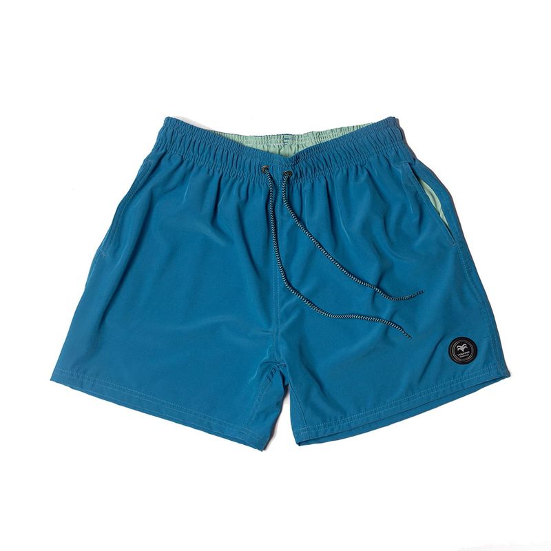 Men&#39;s Quick-Dry Blue Elastic Shorts with Multiple Pockets