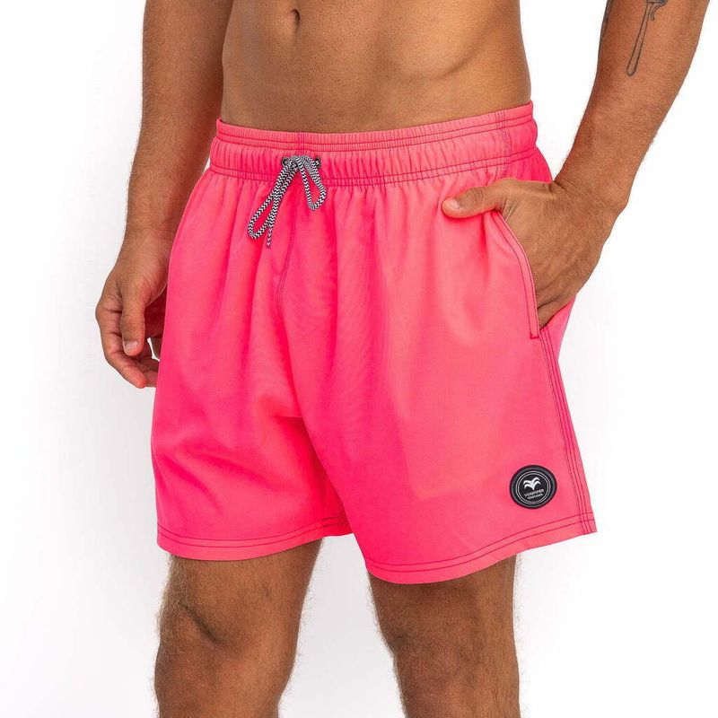 Neon Pink Men's Slim Fit Stretch Shorts
