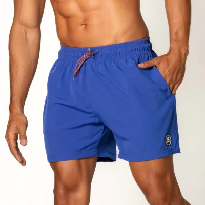 Men&#39;s Royal Blue Stretchy Shorts - Comfortable &amp; Casual Elastic Fabric for Everyday Wear