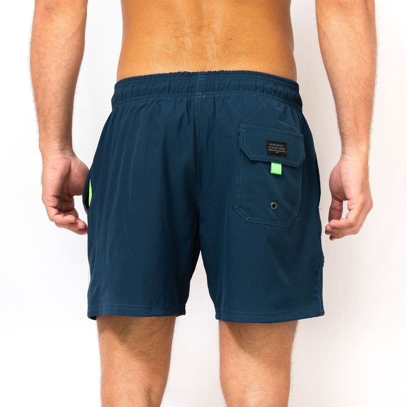 Men's Navy Blue Stretchy Shorts - Comfortable Casual Wear for Summer Adventures