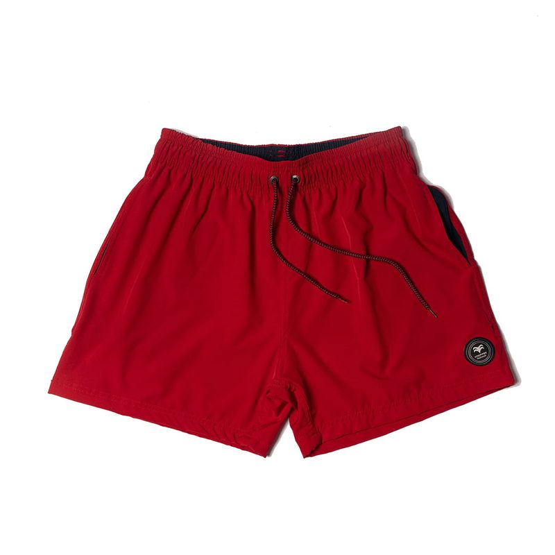 Red Slim Fit Stretch Shorts for Men - Comfortable and Stylish Casual Wear