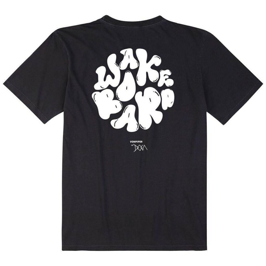 Cool Black Wakeboard T-Shirt by VonPiper - Perfect for Water Sports Enthusiasts