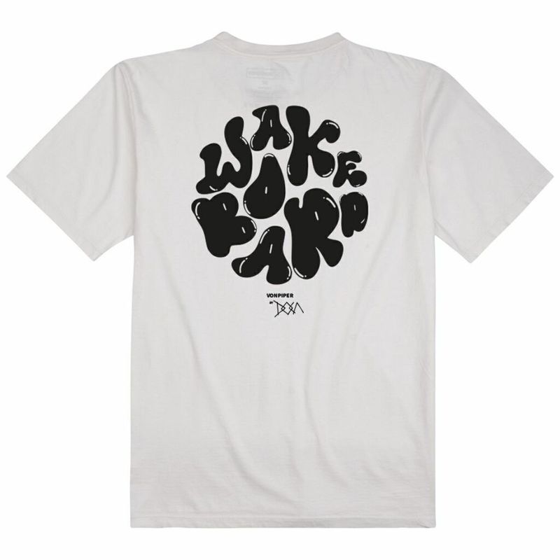 Off-White Doca Wakeboard T-Shirt by VonPiper - Casual Surf Style Tee for Water Sports Enthusiasts