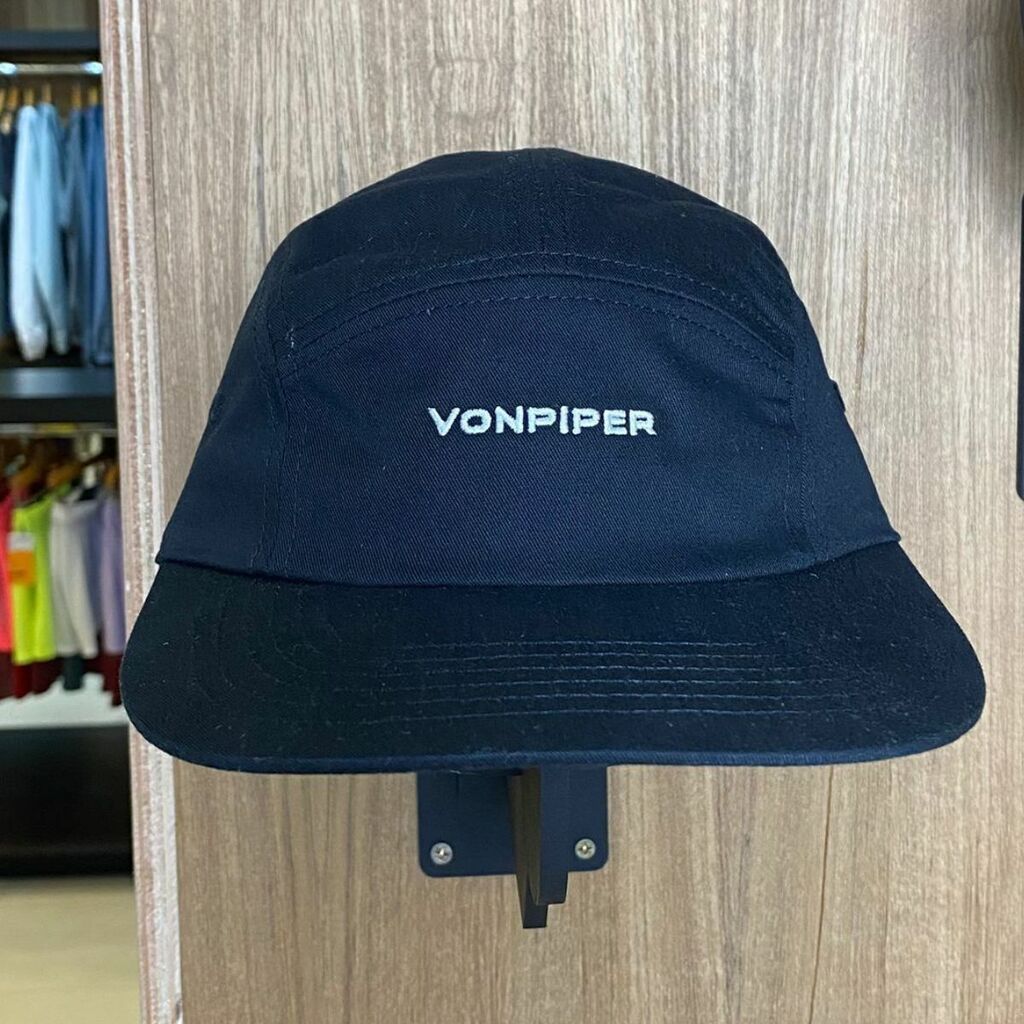 Vonpiper Black Five Panel Cap - Stylish &amp; Comfortable Headwear for Everyday Wear