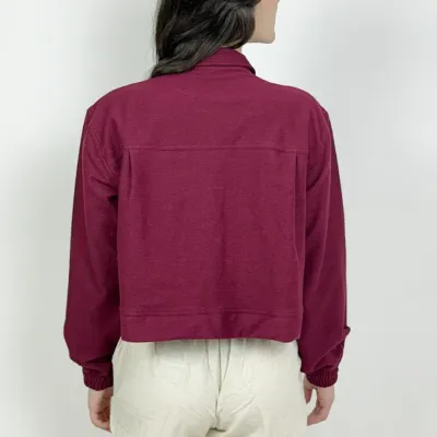 Chic Wine Red Women's Jacket by Vonpiper - Versatile Outerwear for Any Occasion