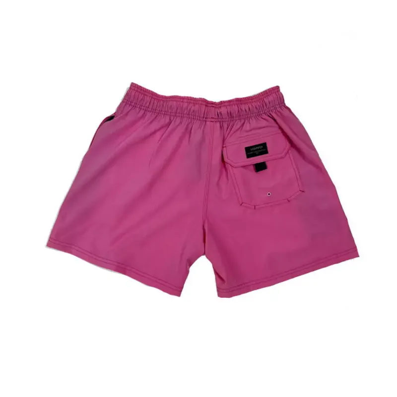 Vonpiper Slim Fit Quick-Dry Stretch Swim Shorts - Comfortable Athletic Wear with 3 Pockets in Pink