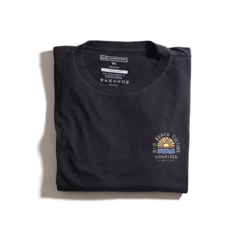 Black Rio Beach Culture T-Shirt - Casual Summer Style Your Paradise Vibe