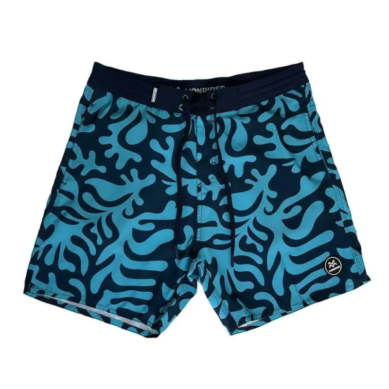 Chill Vibes Retro Blue Bermuda Shorts for All-Day Comfort and Style