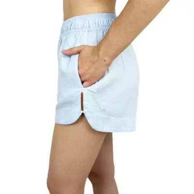 Essential Baby Blue Linen Shorts for Women