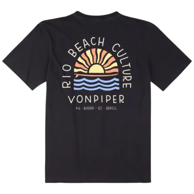 Black Rio Beach Culture T-Shirt - Casual Summer Style Your Paradise Vibe