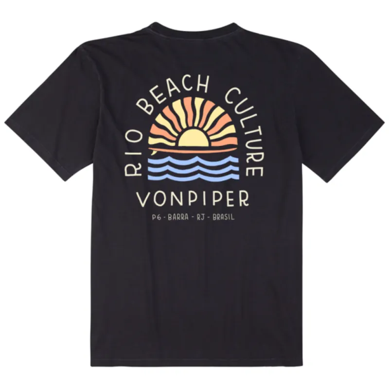 Black Rio Beach Culture T-Shirt - Casual Summer Style Your Paradise Vibe
