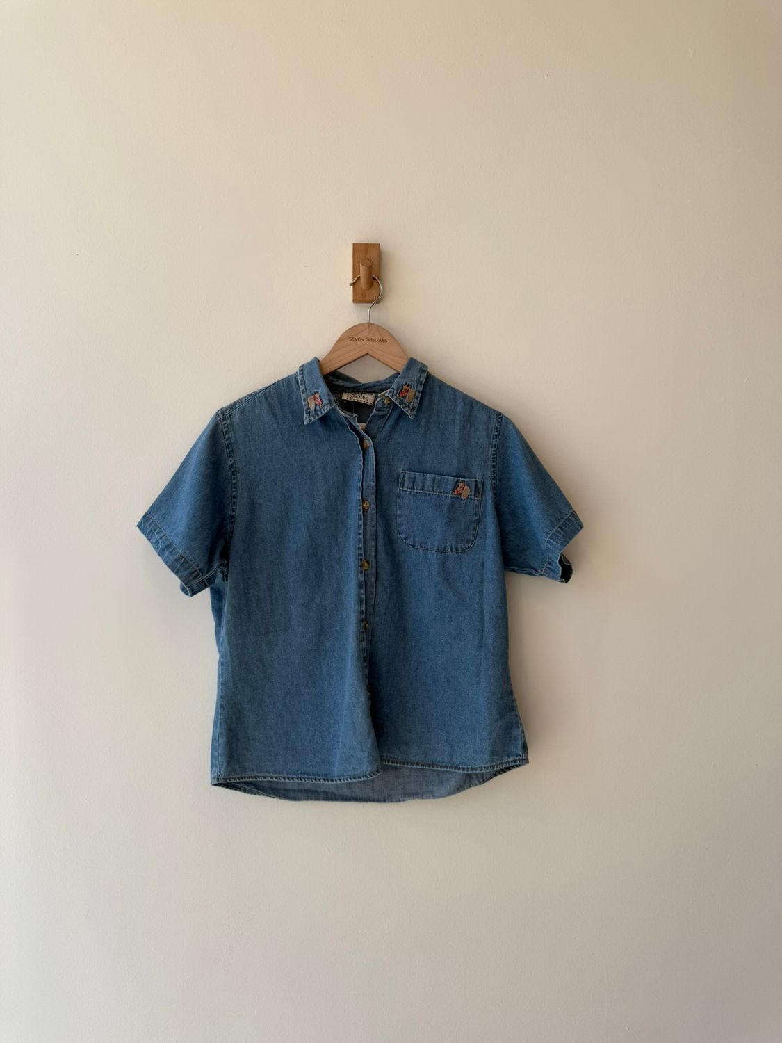 1A1 - Ash Creek Short Sleeve Denim Button Shirt 90s