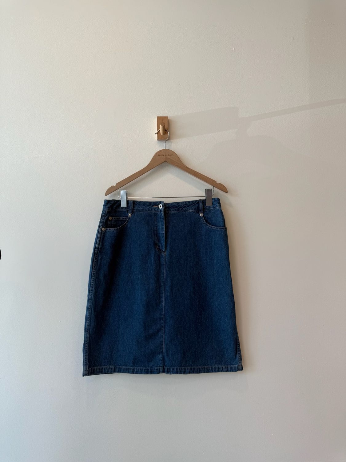 1A3 - 32W Denim Midi Skirt 