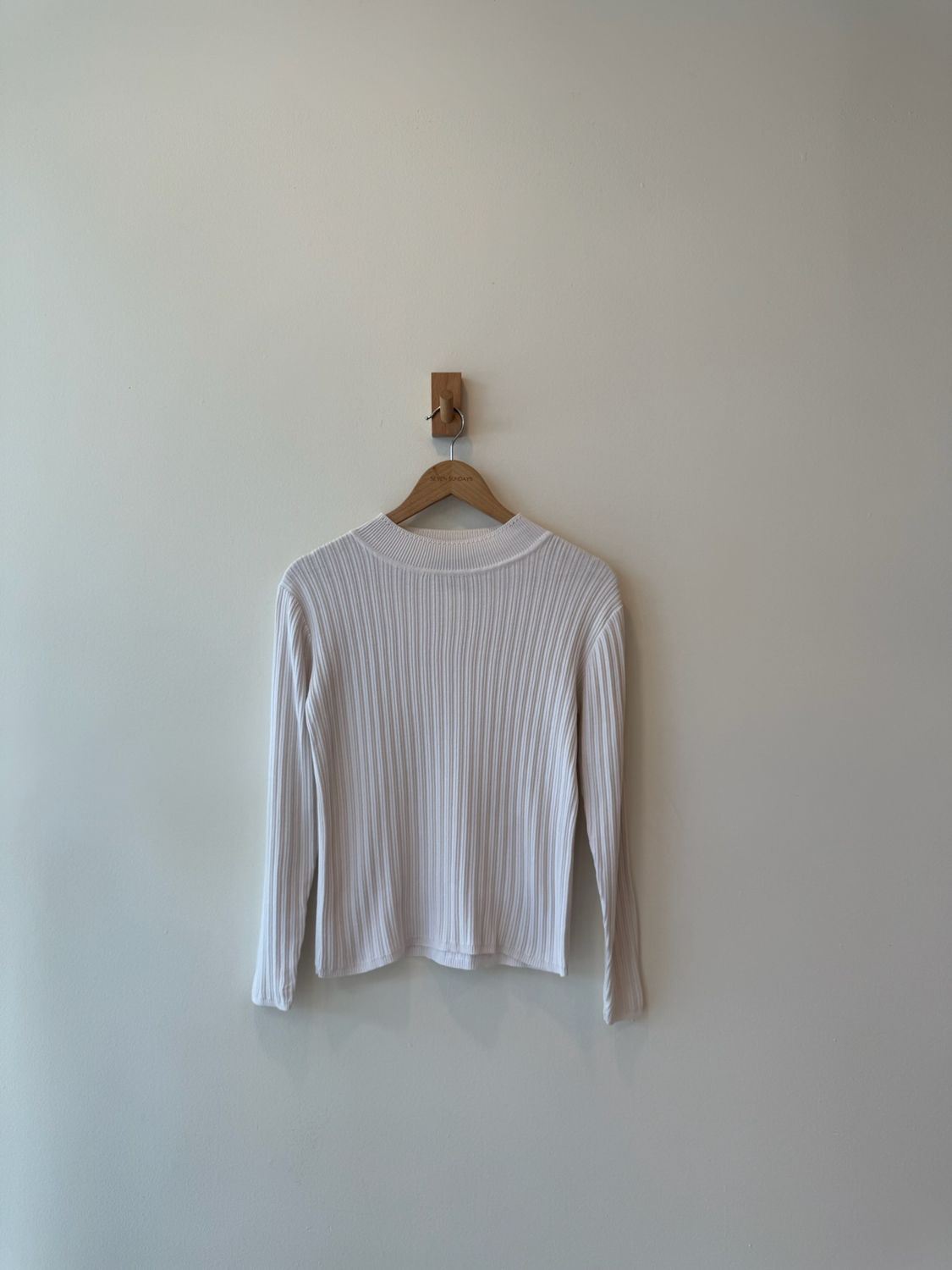 1A3 - Wte Rib Knit Mockneck 