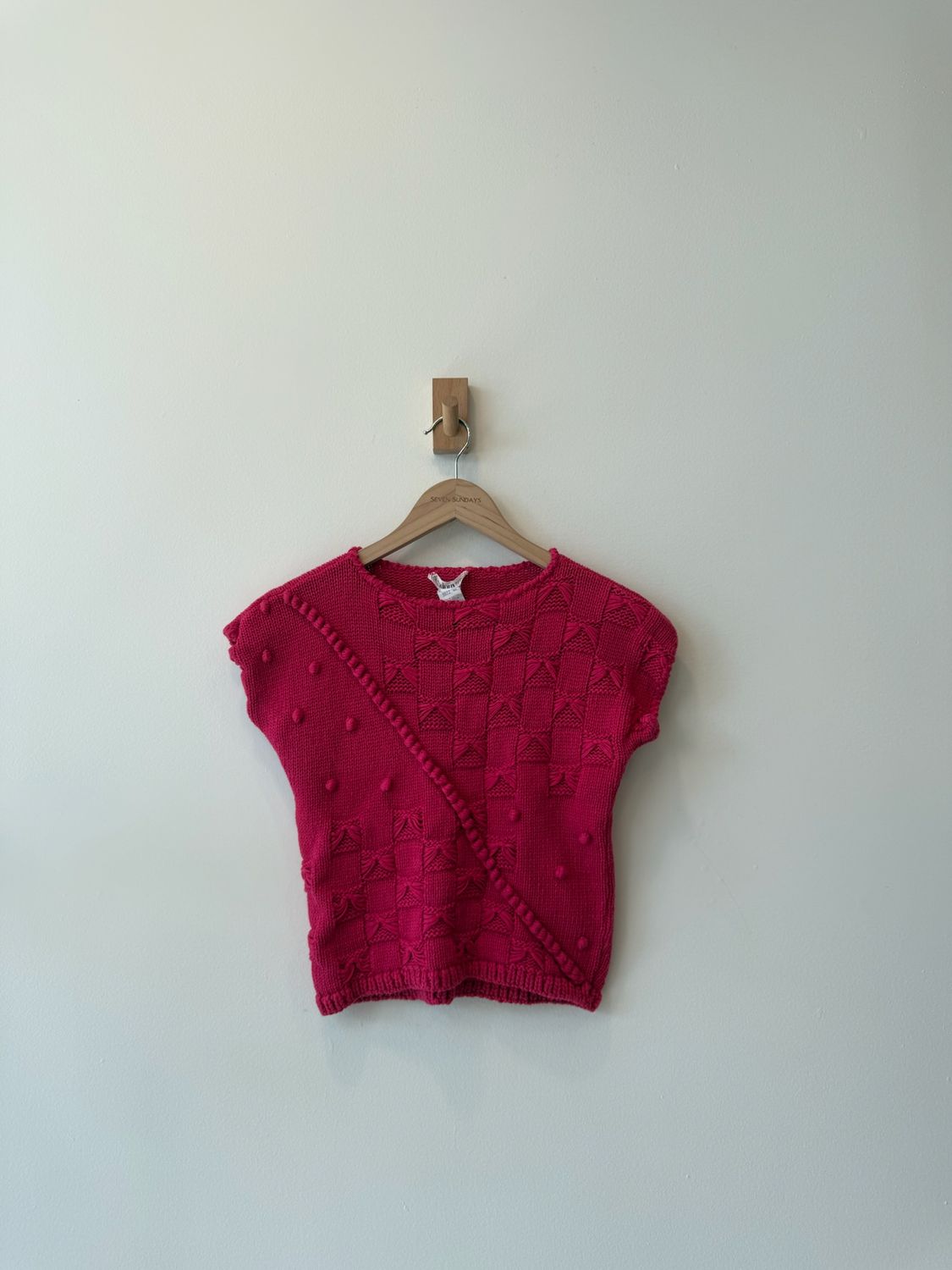 1A3 - Pink Cap Sleeve Knit Top 