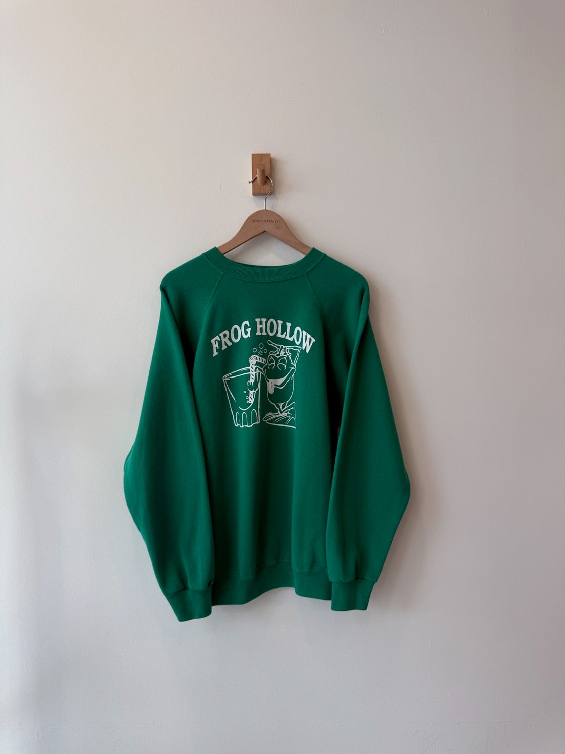 1A3 - Frog Hollow Green Raglan Crew 90s 