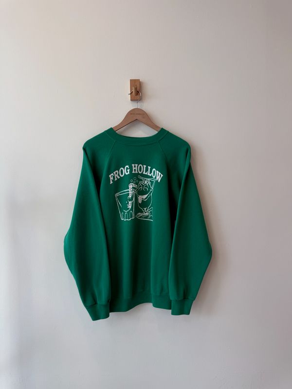 1A3 - Frog Hollow Green Raglan Crew 90s 