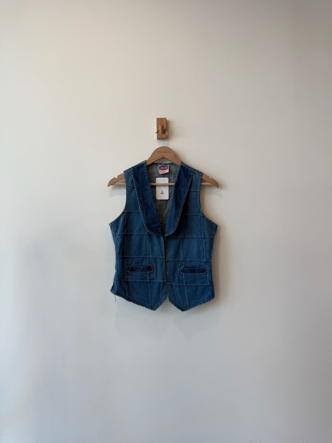 1A3 - Denim Patchwork Vest 90s