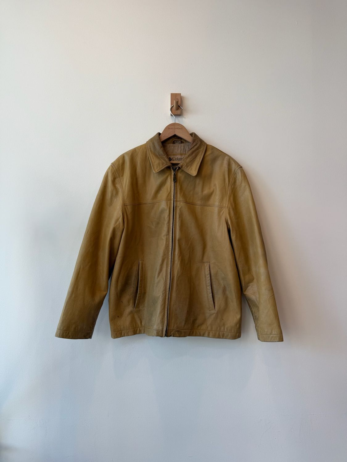 1A3 - Tan Leather Zip Jkt 