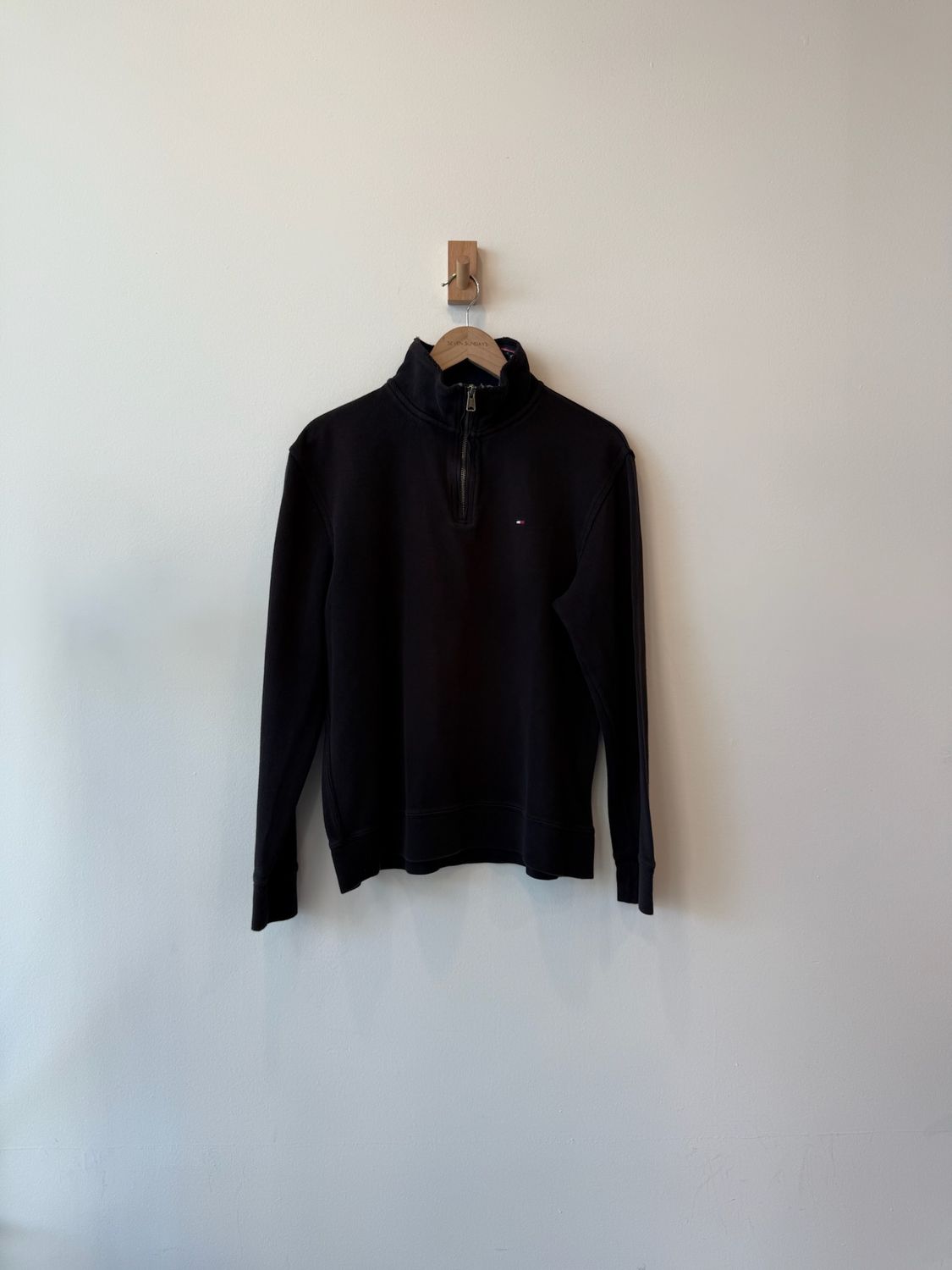 1A3 - Tommy Hilfiger 1/4 Zip Logo Rib Knit 