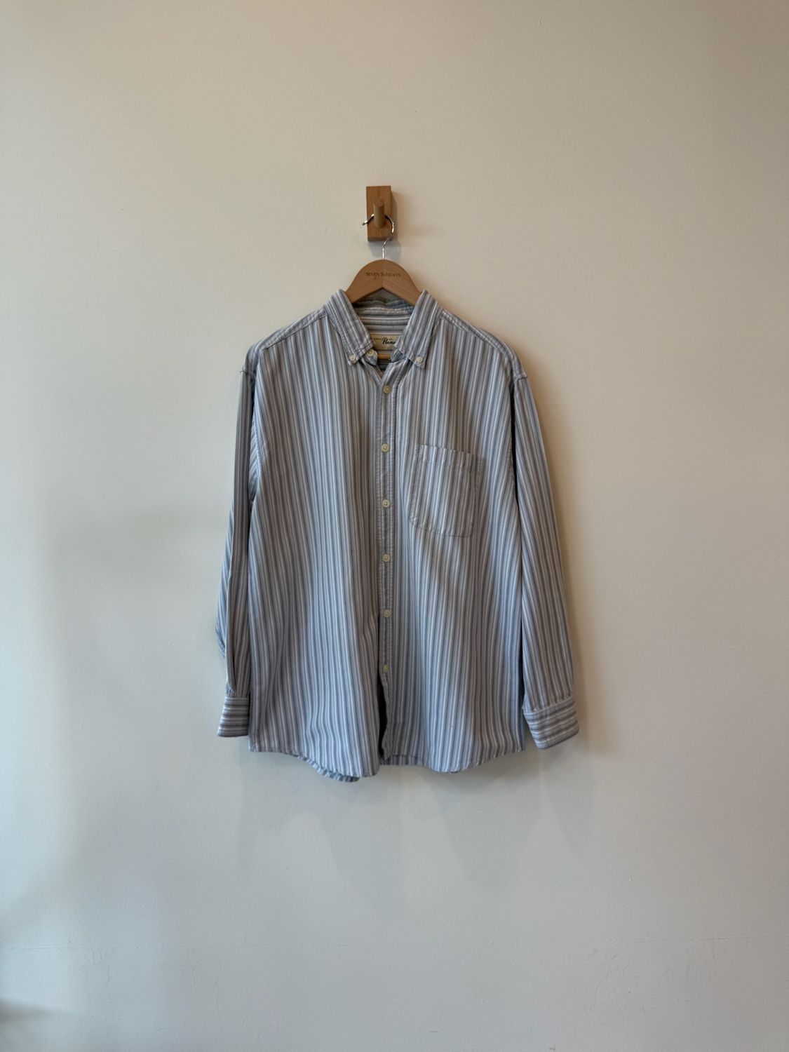1A3 - Penmans Blue Pinstripe Button Shirt 90s 