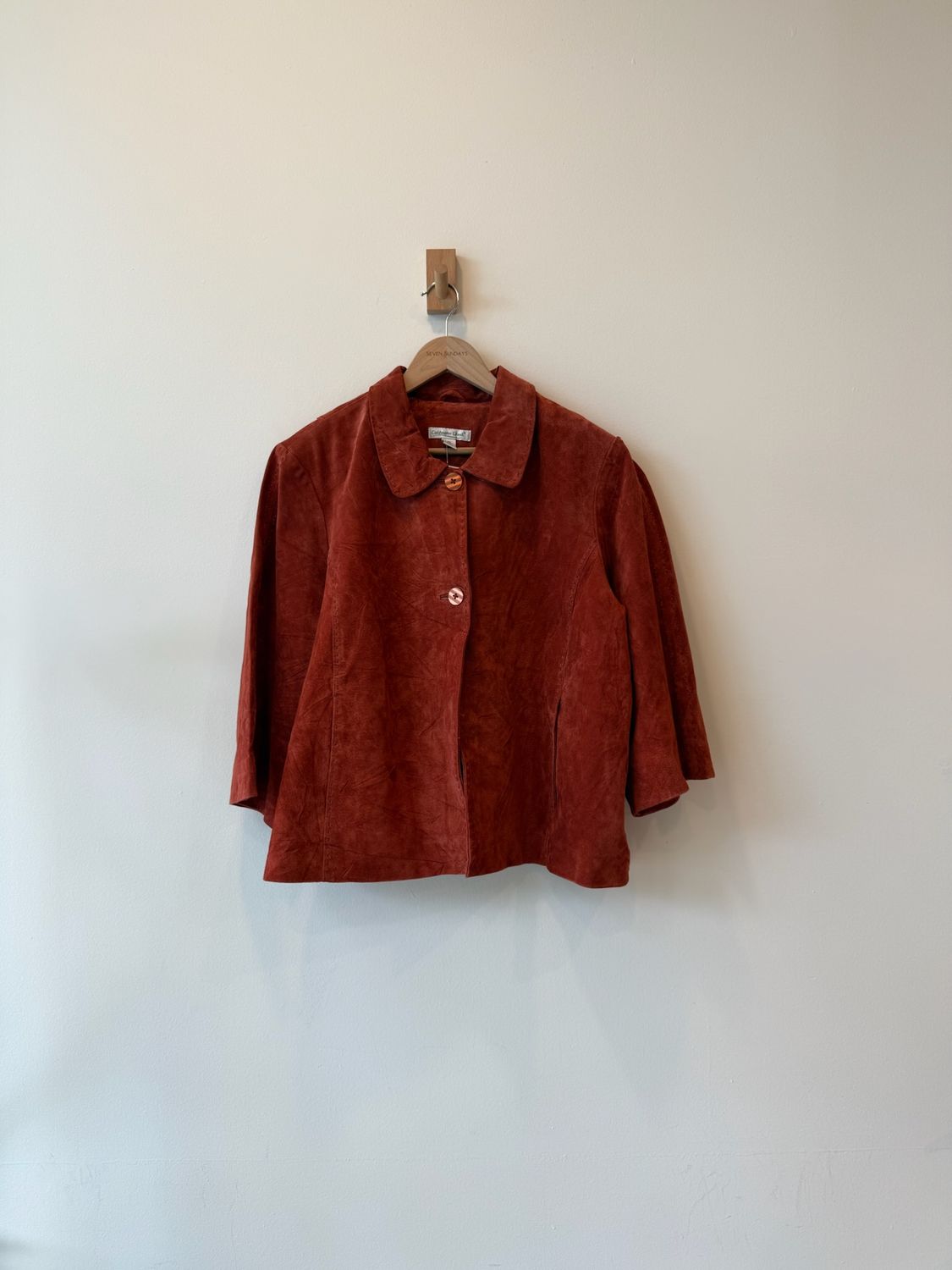 1A3 - Burnt Orange Seude Button Jkt 
