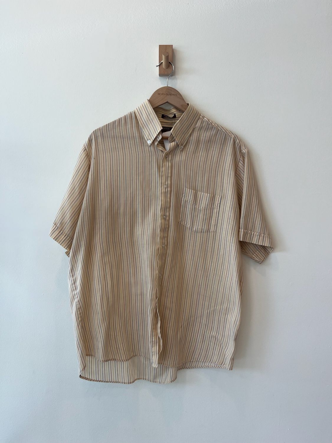 1A3 - Tan Striped Button Shirt 