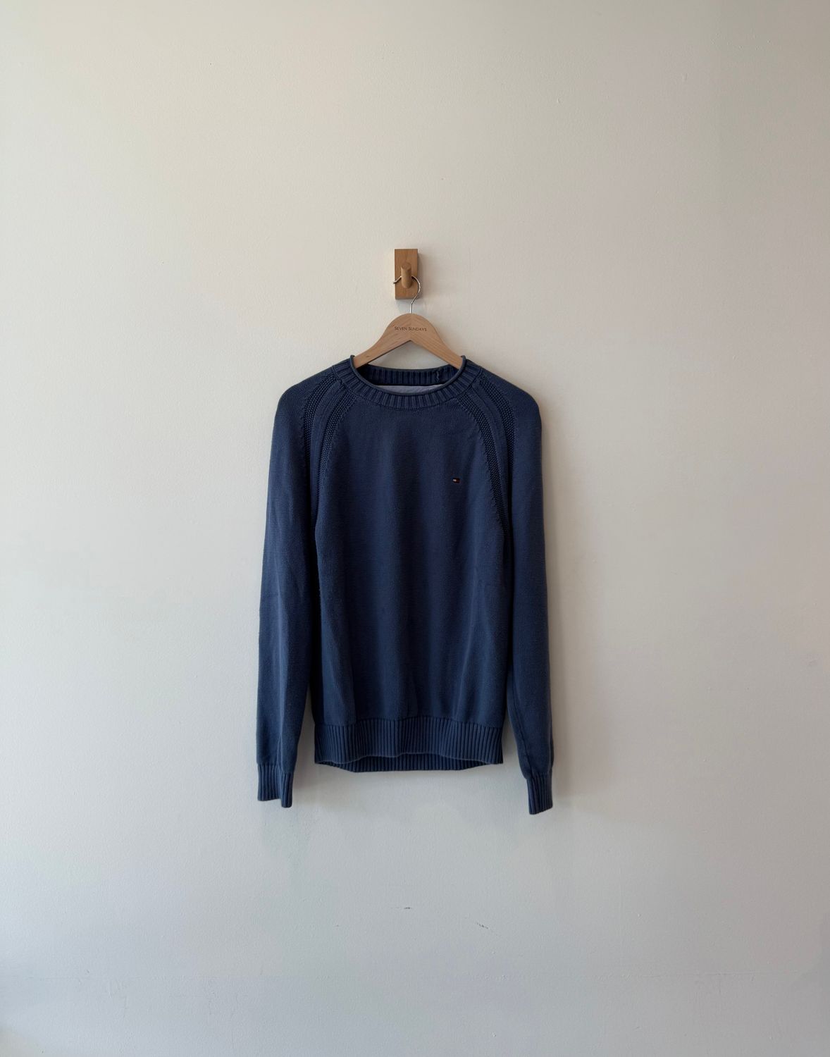 1A5 - Tommy Hilfiger Blue Rib Knit Sweater