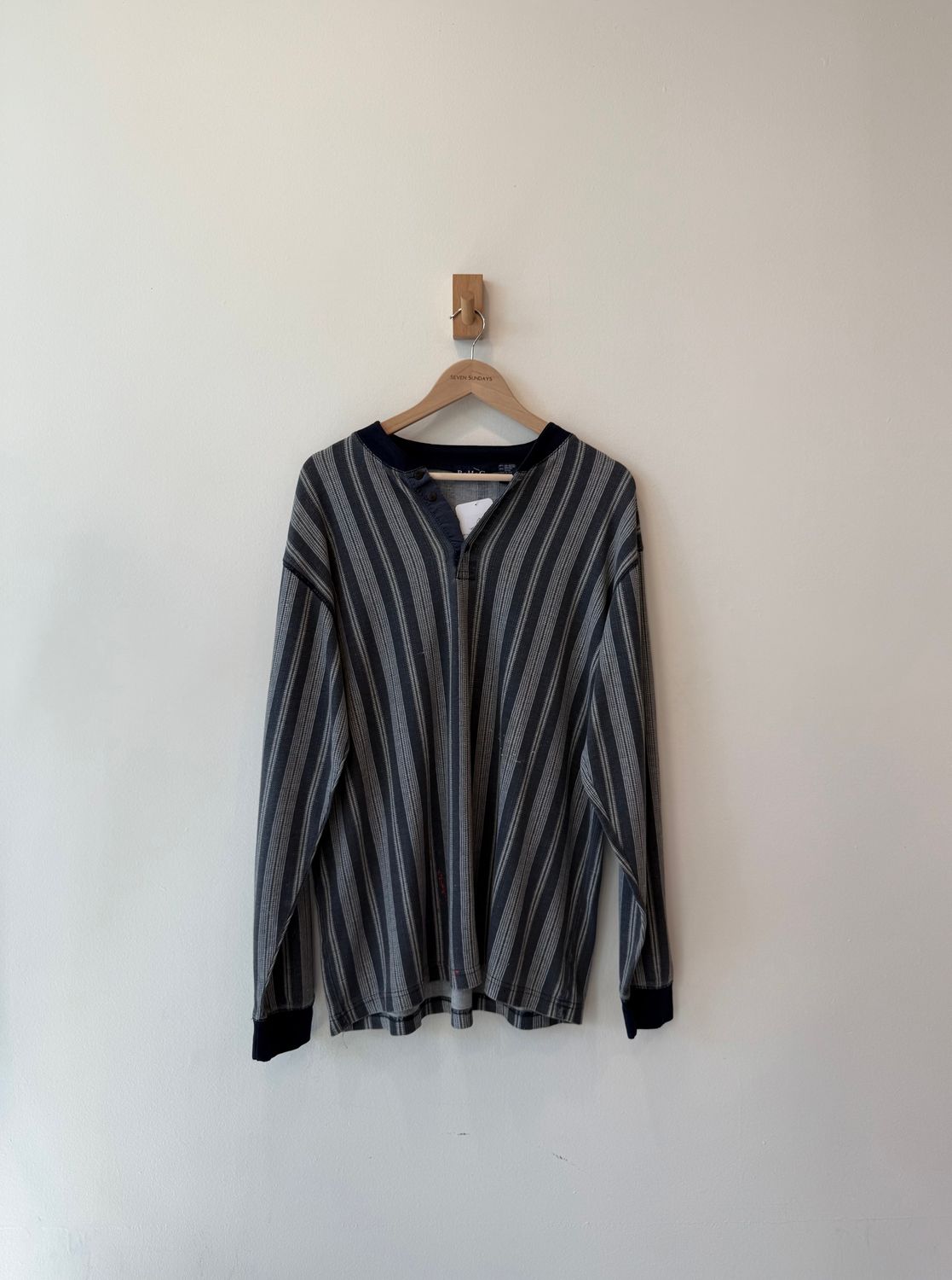 1A5 - BHC Striped Henley LS 90s