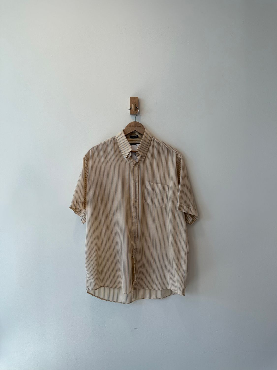 1A3 - Tan Striped Button Shirt