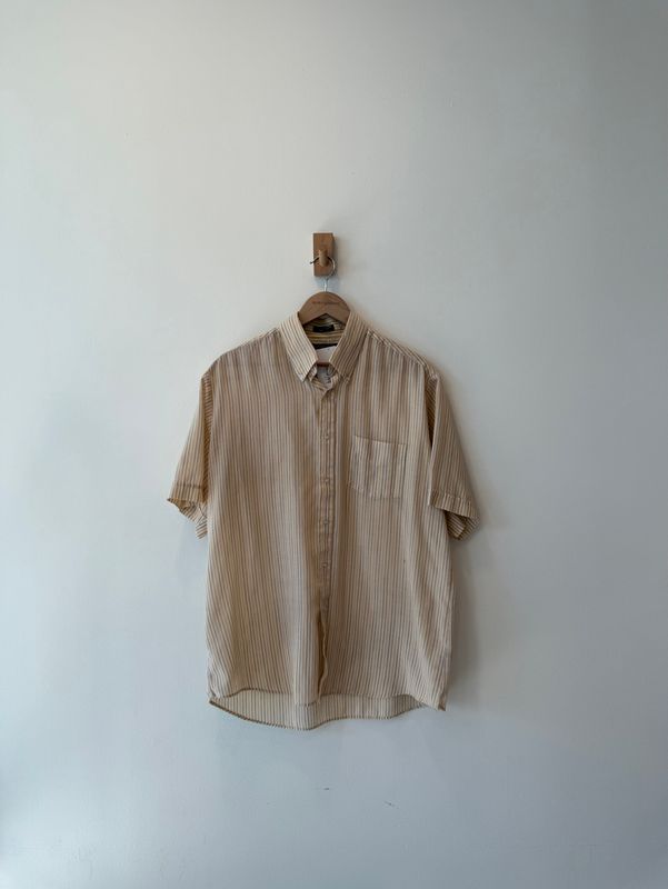 1A3 - Tan Striped Button Shirt