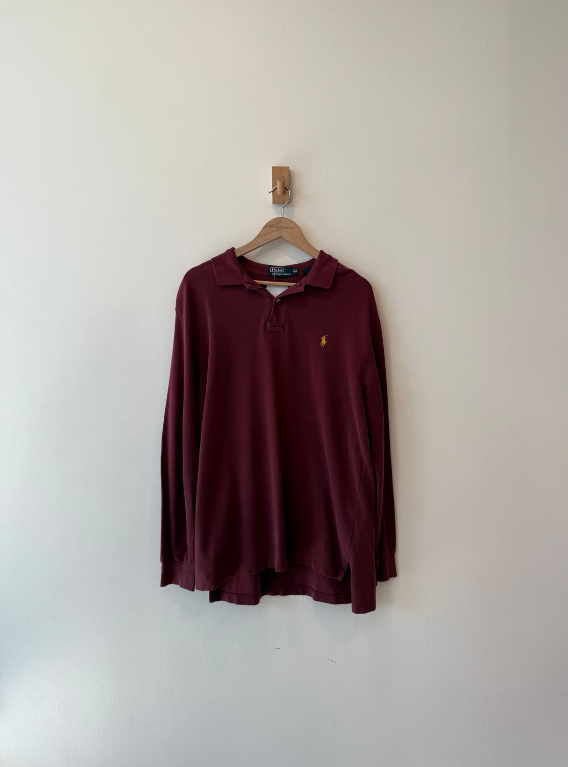 1A3 - Ralph Lauren Maroon LS Polo 