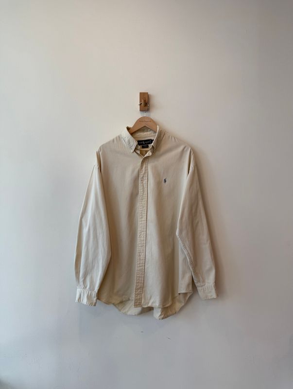1A5 - Polo Ralph Lauren Washed Cream Button Shirt