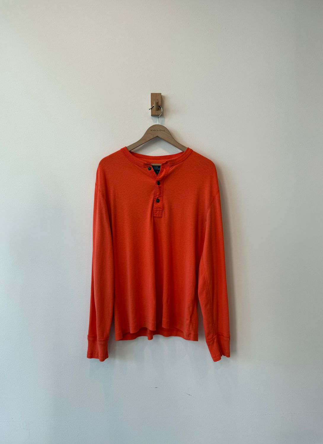 1A4 - Polo Ralph Lauren Orange LS Henley 00s 