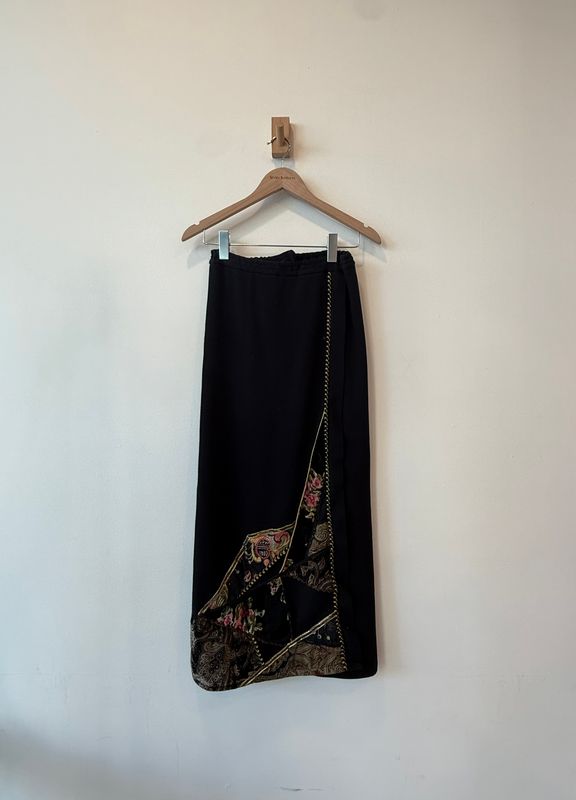 1A3 - Blk Patchwork Skirt