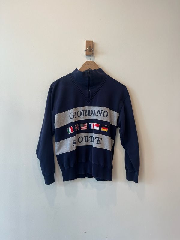 1A4 - Giordano 1/4 Zip Sweatshirt 90s 
