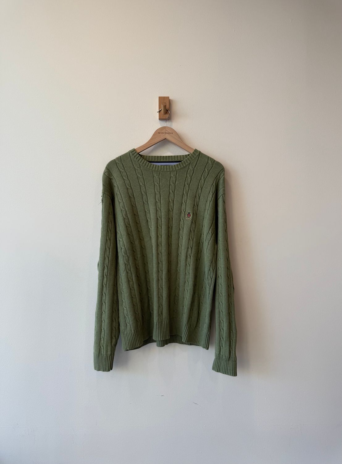 1A6 - Tommy Hilfiger Crest Grn Knit Sweater 