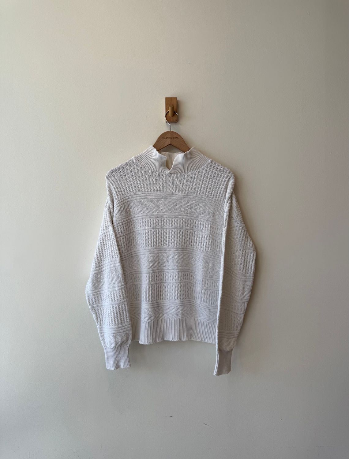 1A6 - Wte Collared Pattern Knit Sweater 90s 