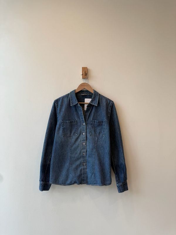 1A6 - Blue Denim Square Pocket Shirt 90s