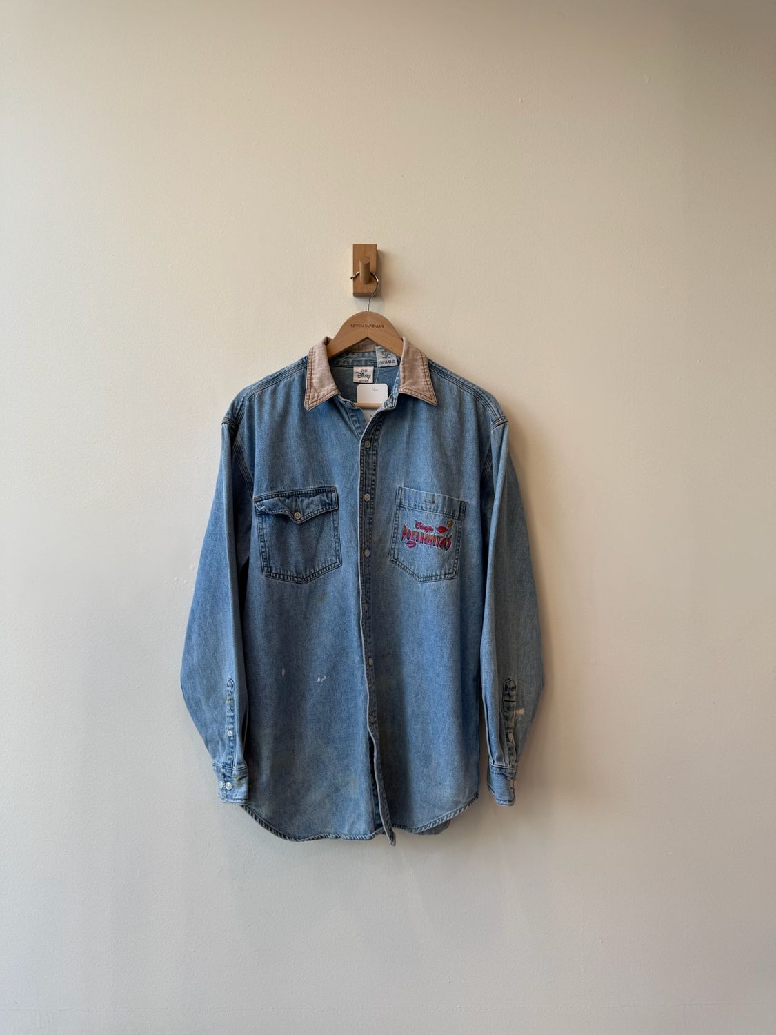 1A6 - Pocahontas Denim Button Shirt 90s AS IS