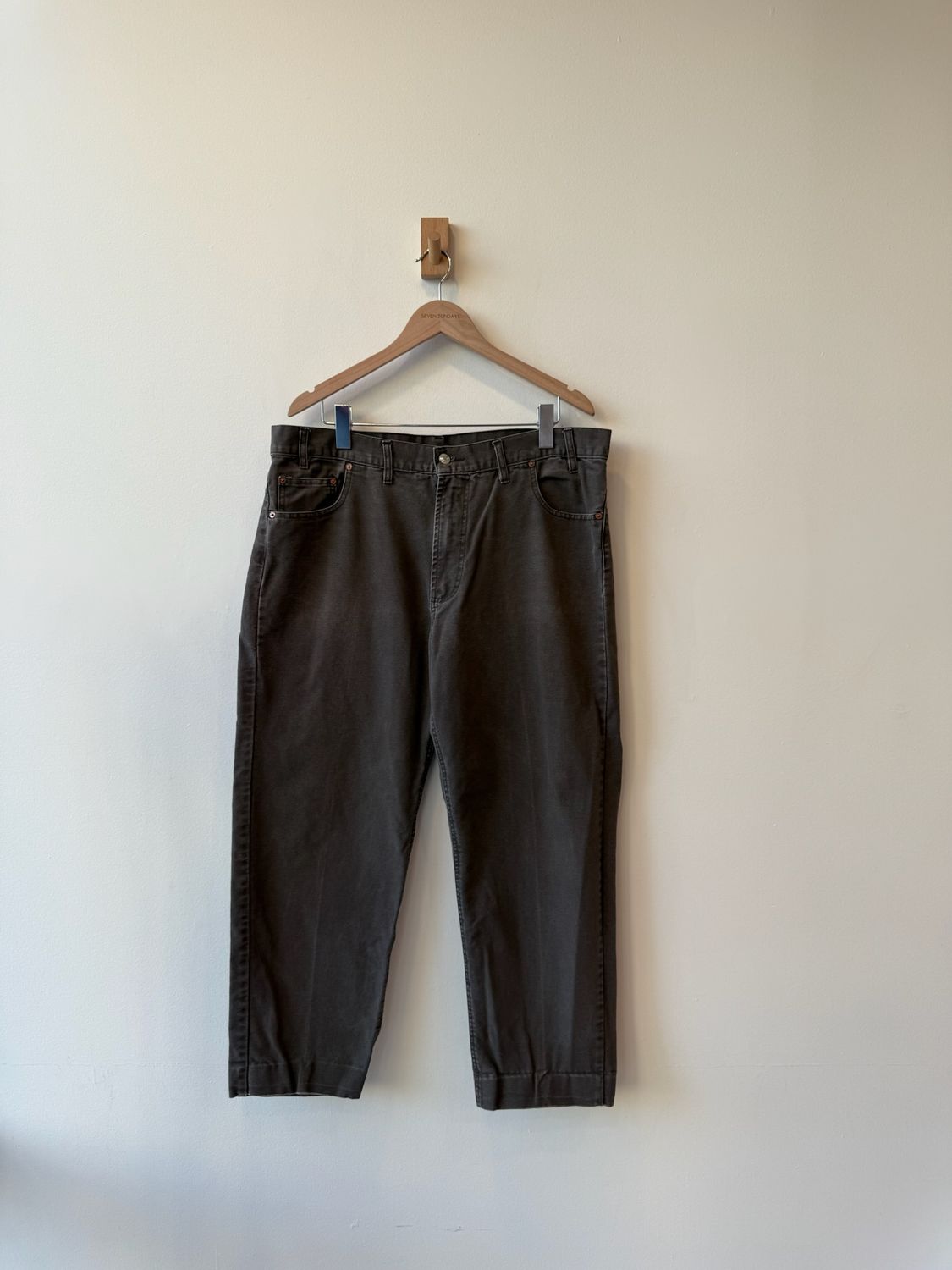 1A6 - 40x32 Lucky Star Washed Canvas Pants 00s