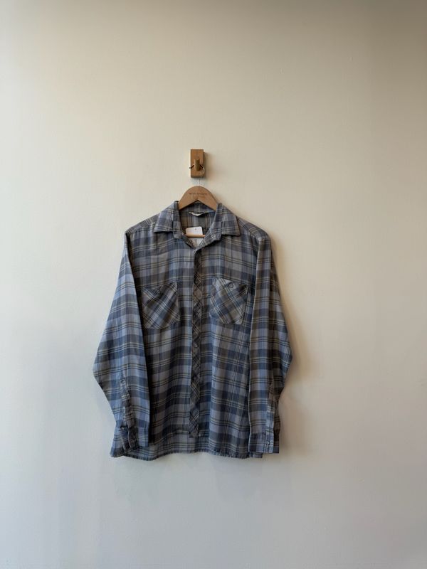1A6 - Western Blue/Gry Light Button Shirt 90s